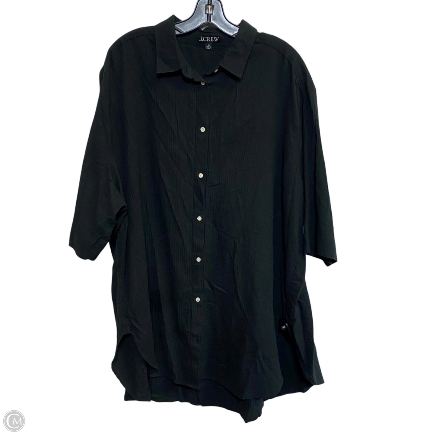 Top 3/4 Sleeve By J. Crew In Black, Size: 3x