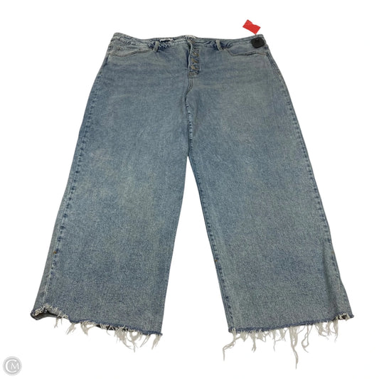 Jeans Straight By Ava & Viv In Blue Denim, Size: 22