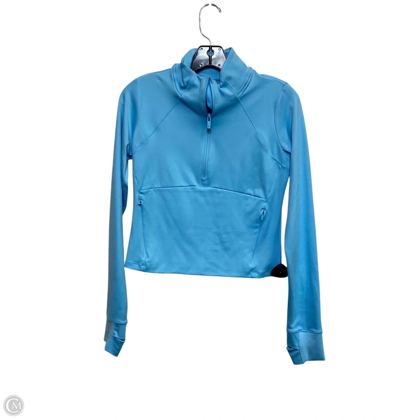 Athletic Top Long Sleeve Collar By All In Motion In Blue, Size: S