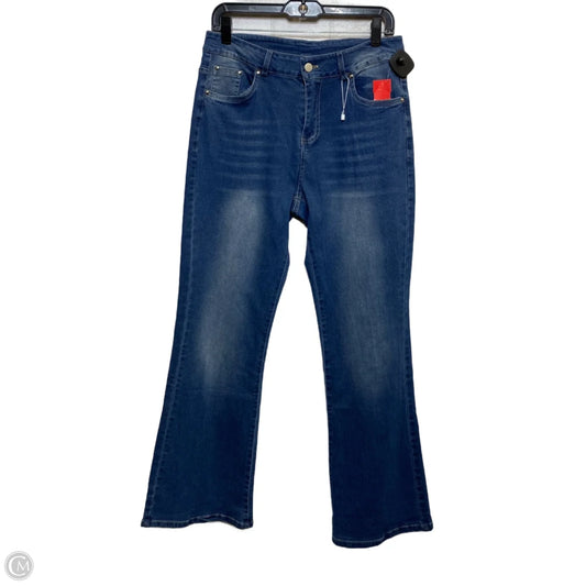 Jeans Flared By Cmf In Blue Denim, Size: M