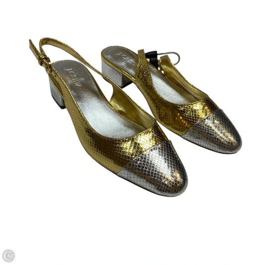 Shoes Flats By J. Crew In Gold & Silver, Size: 7.5