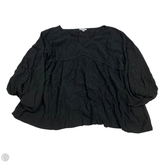 Top 3/4 Sleeve By Mittoshop In Black, Size: L