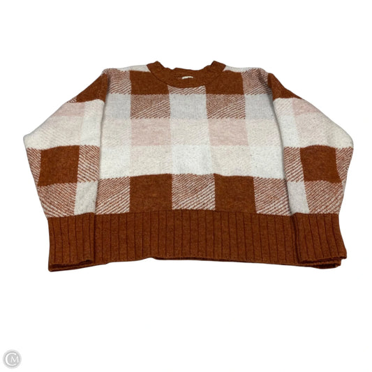 Sweater By A New Day In Orange & White, Size: Xxl