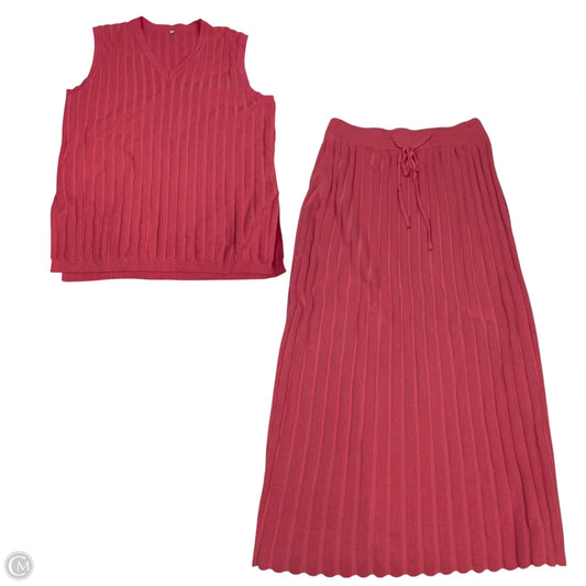 Skirt Set 2pc By Cmf In Pink, Size: L