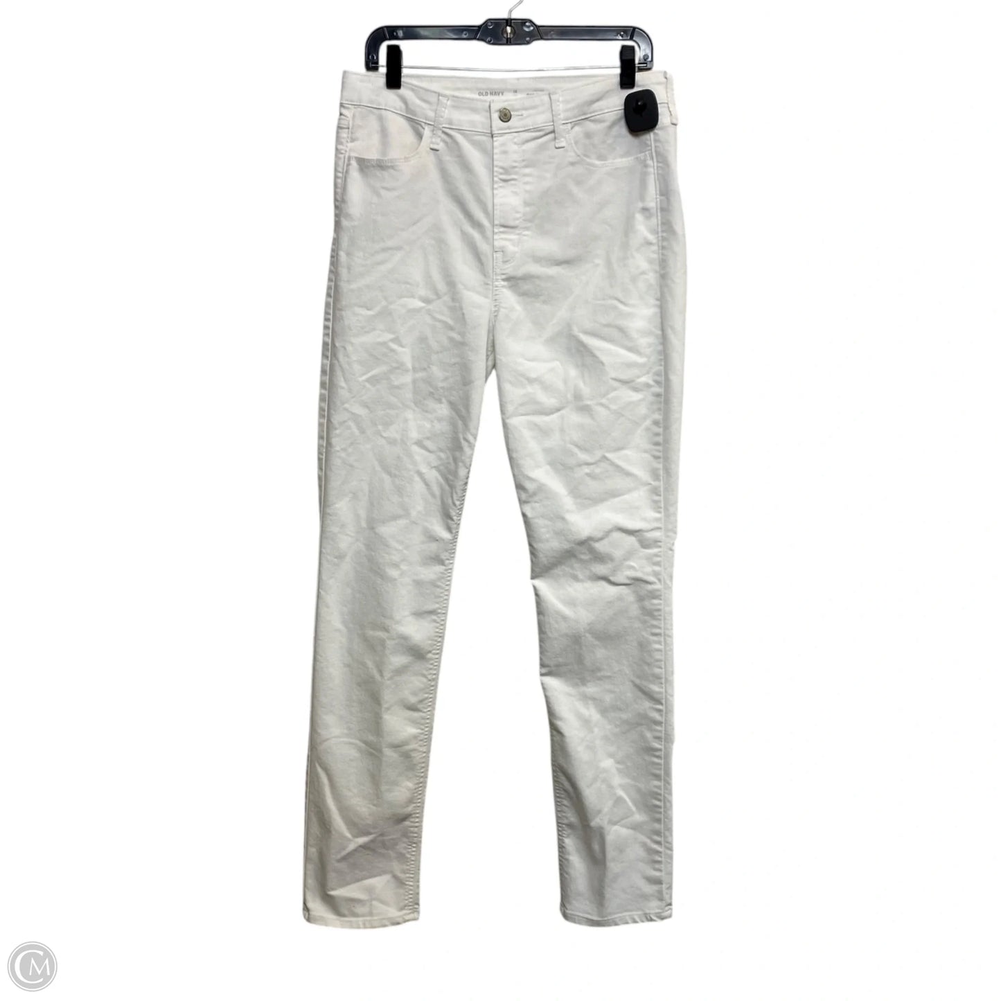 Jeans Straight By Old Navy In White Denim, Size: 12