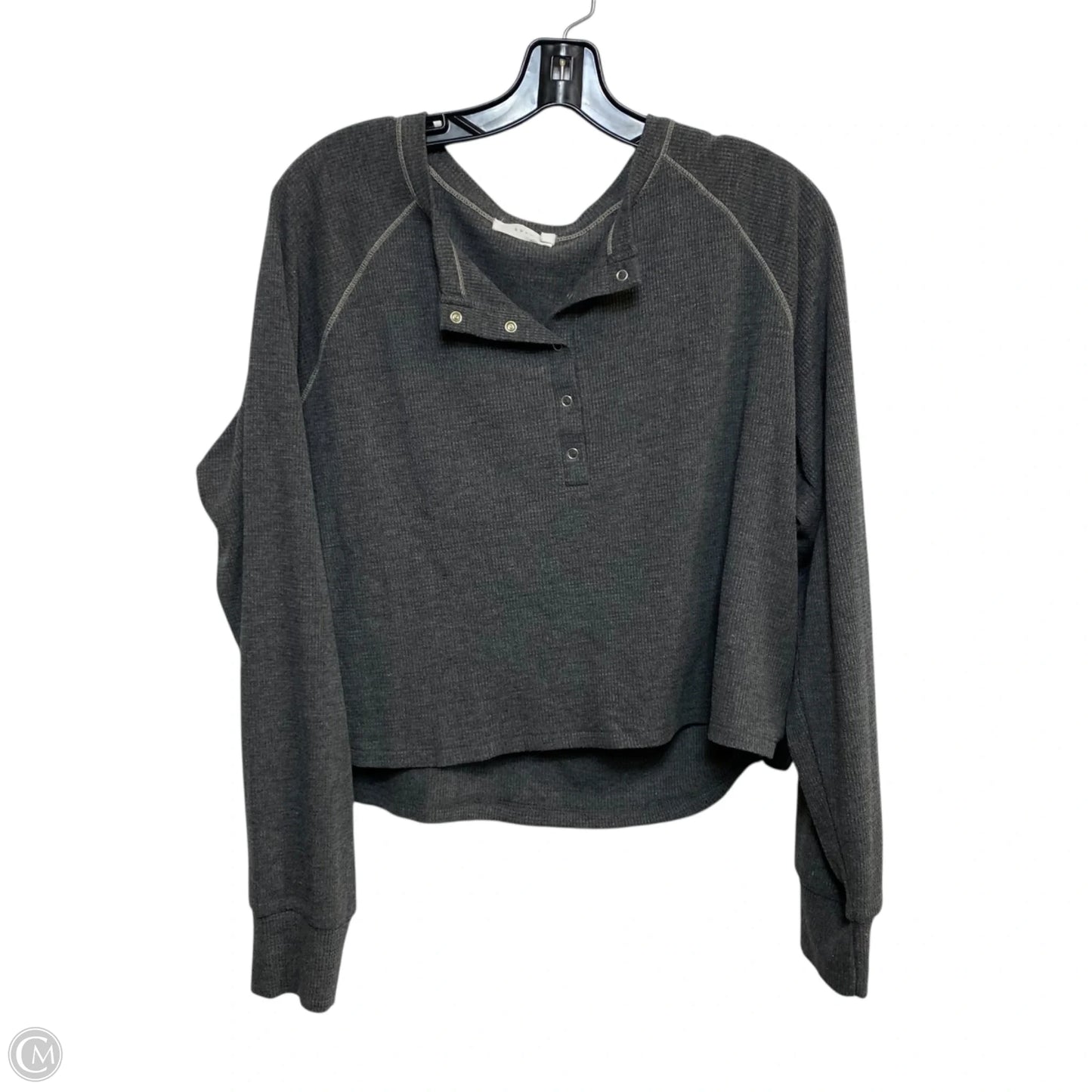 Top Long Sleeve By Lush In Grey, Size: L