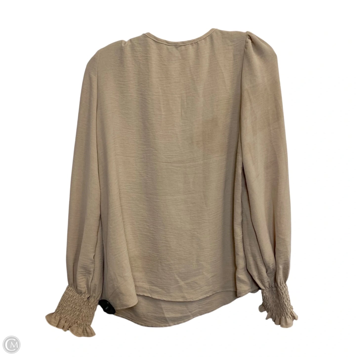 Top Long Sleeve By Shein In Tan, Size: S