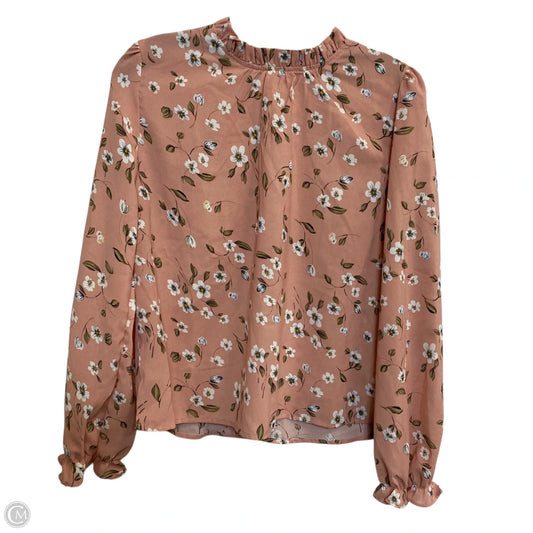 Top Long Sleeve By Shein In Pink, Size: S