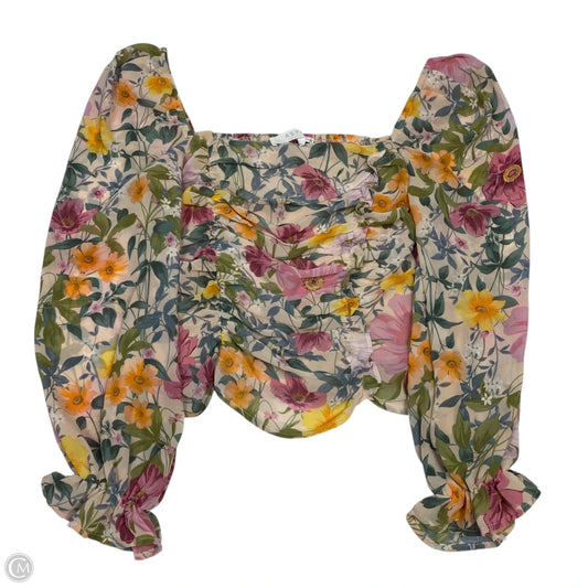 Top Long Sleeve By Astr The Label In Floral Print, Size: L