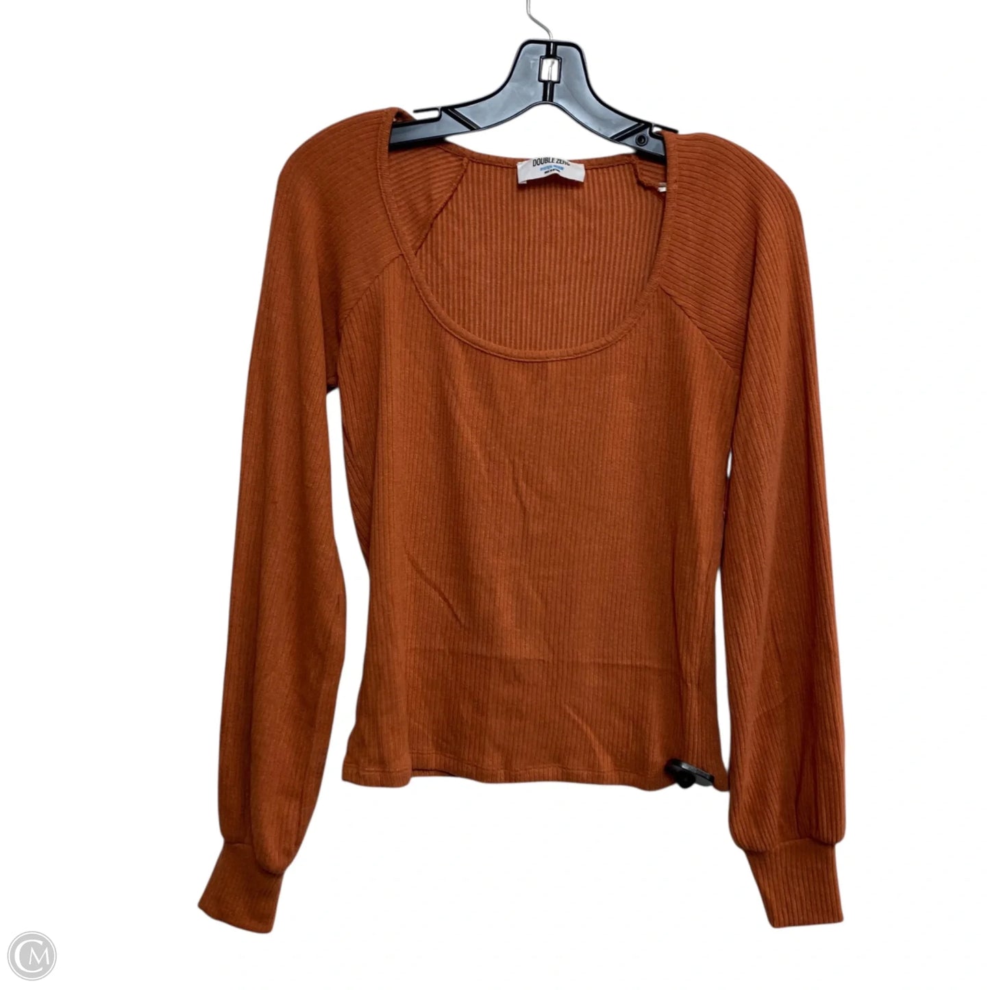 Top Long Sleeve By Double Zero In Orange, Size: M
