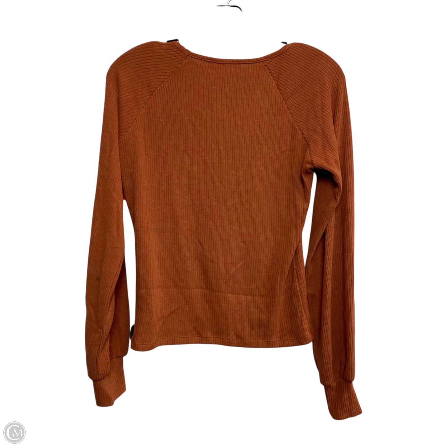 Top Long Sleeve By Double Zero In Orange, Size: M