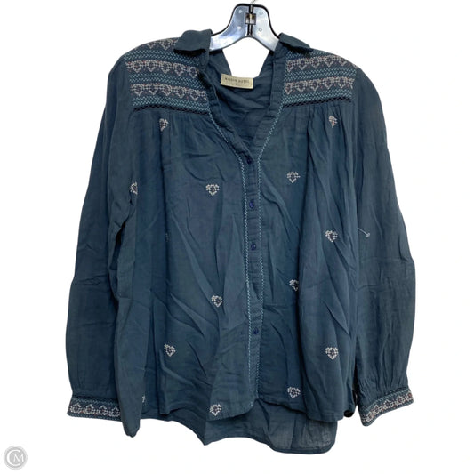 Top Long Sleeve By Maison Hotel In Grey, Size: M