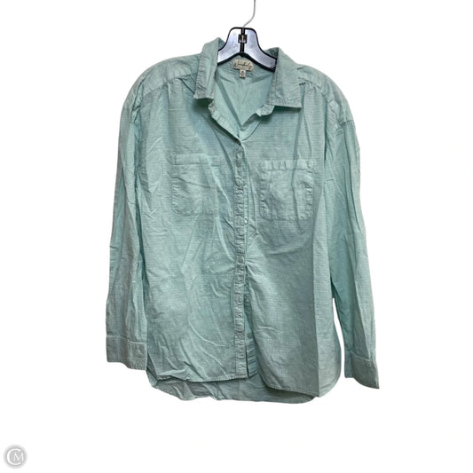 Top Long Sleeve By Wonderly In Green, Size: M