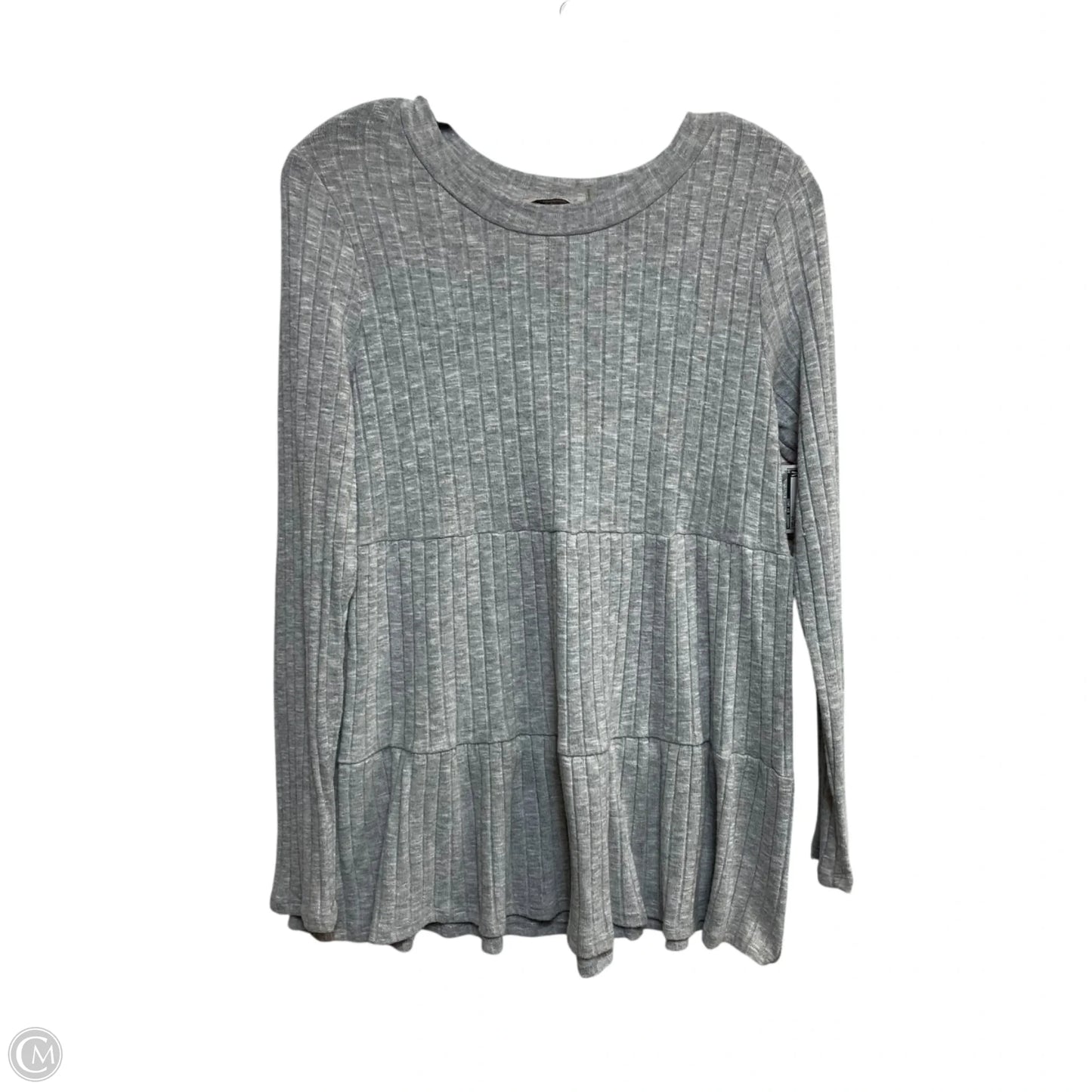 Top Long Sleeve By Andree By Unit In Grey, Size: M
