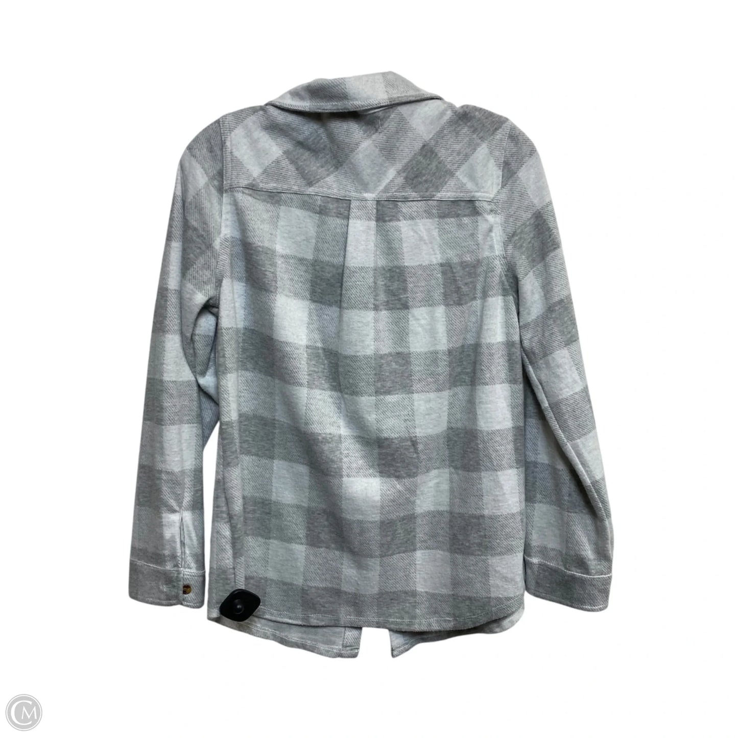 Top Long Sleeve By Ci Sono In Grey & White, Size: M