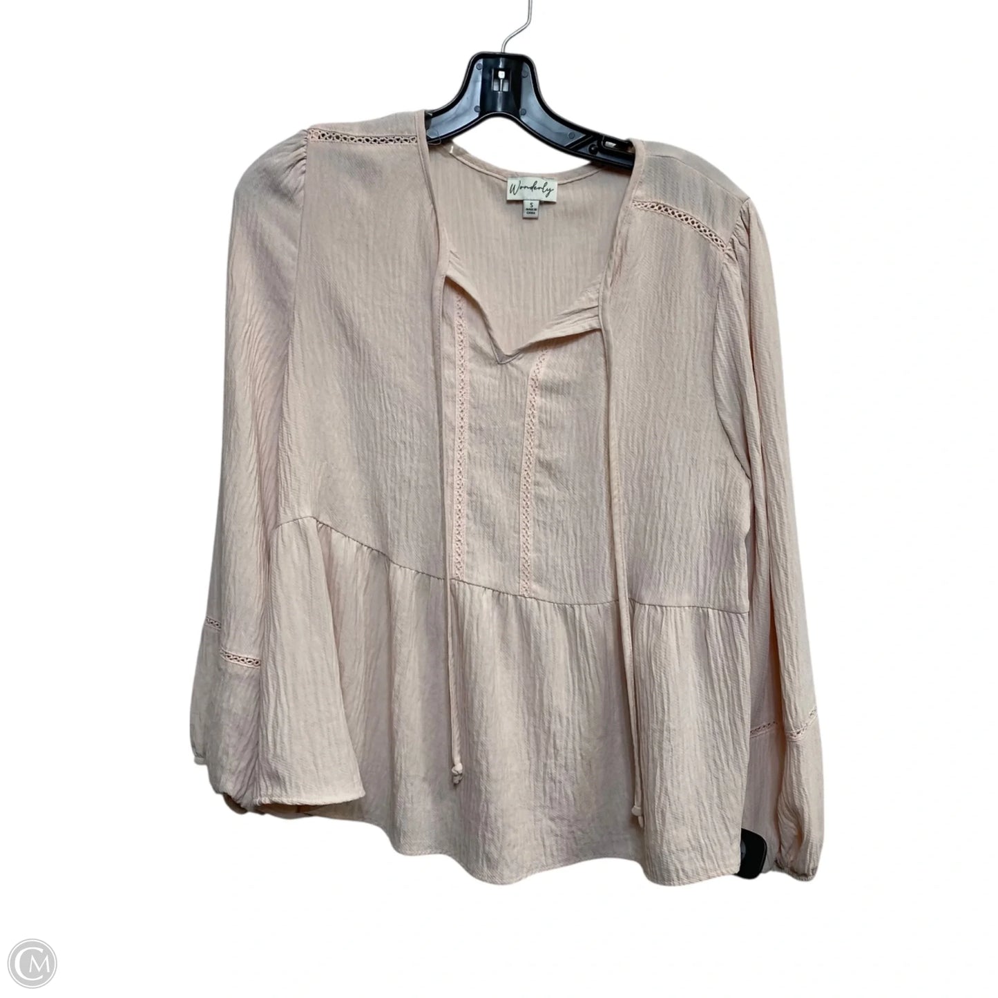 Top Long Sleeve By Wonderly In Pink, Size: S