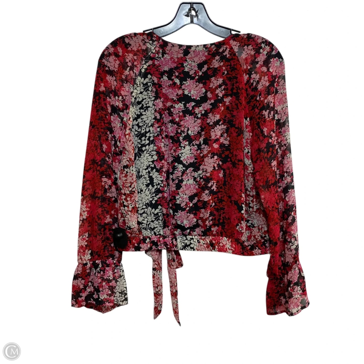 Top Long Sleeve By June & Hudson In Pink & Red, Size: M