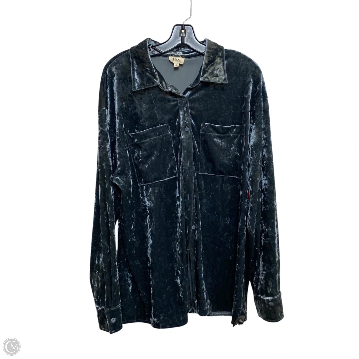 Top Long Sleeve By Bibi In Grey, Size: L