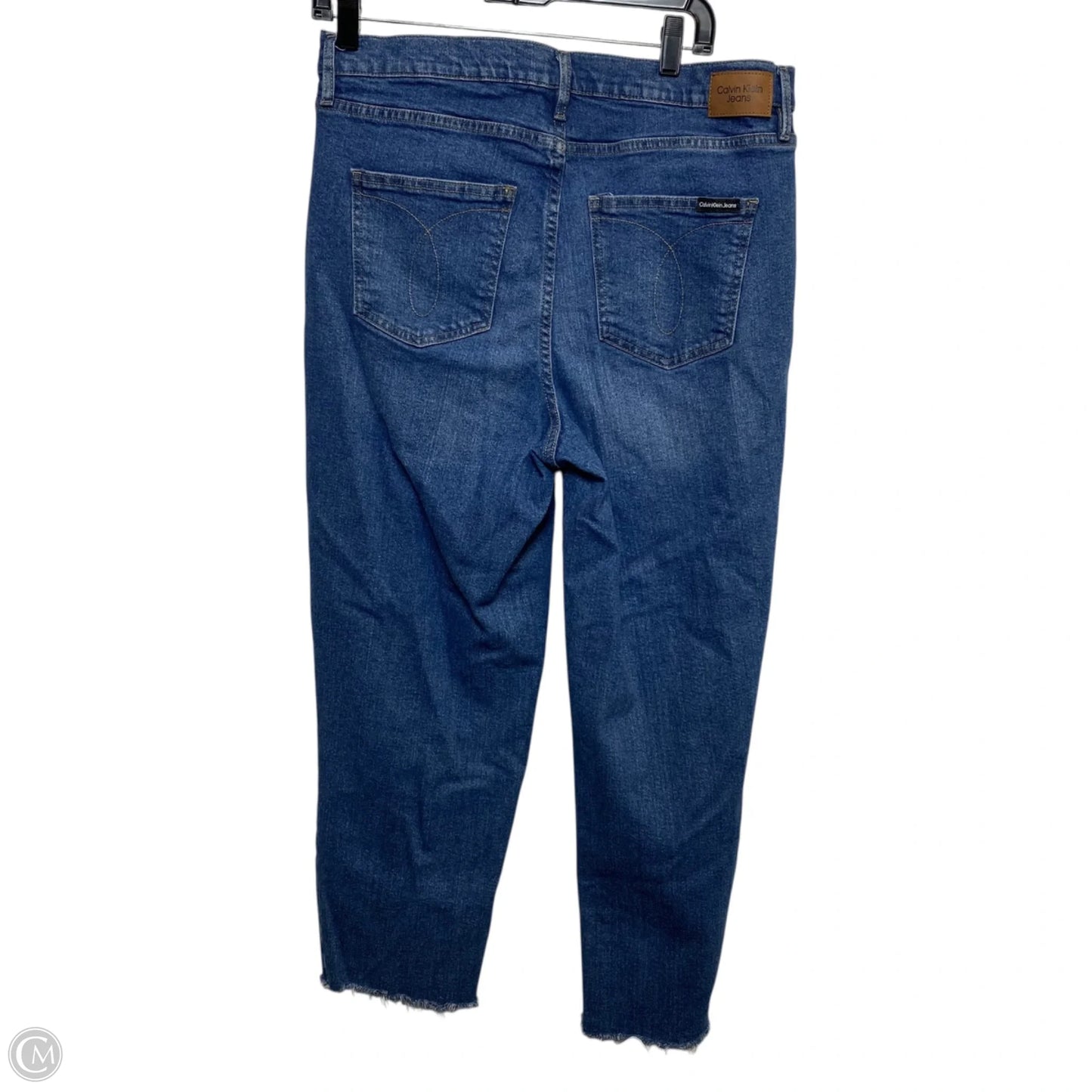 Jeans Straight By Calvin Klein In Blue Denim, Size: 14