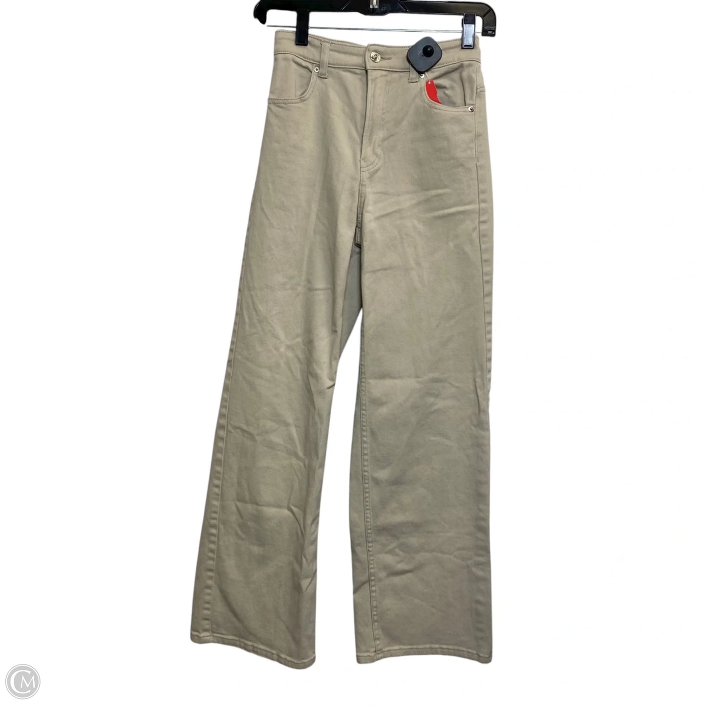 Jeans Wide Leg By H&m In Tan Denim, Size: 0