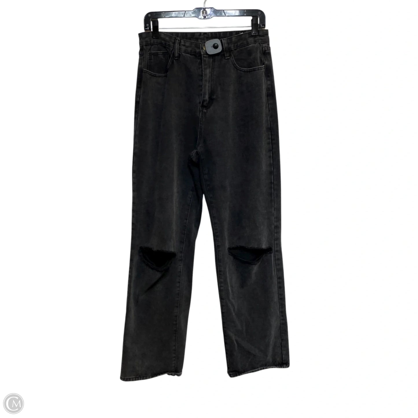 Jeans Wide Leg By Shein In Grey Denim, Size: M