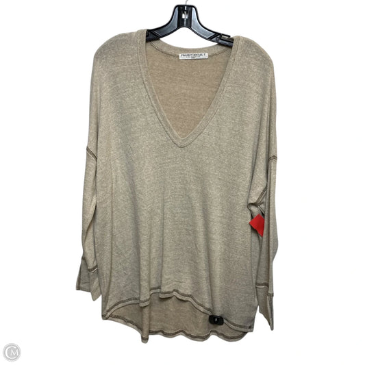 Top Long Sleeve By Project Social Tee In Tan, Size: M