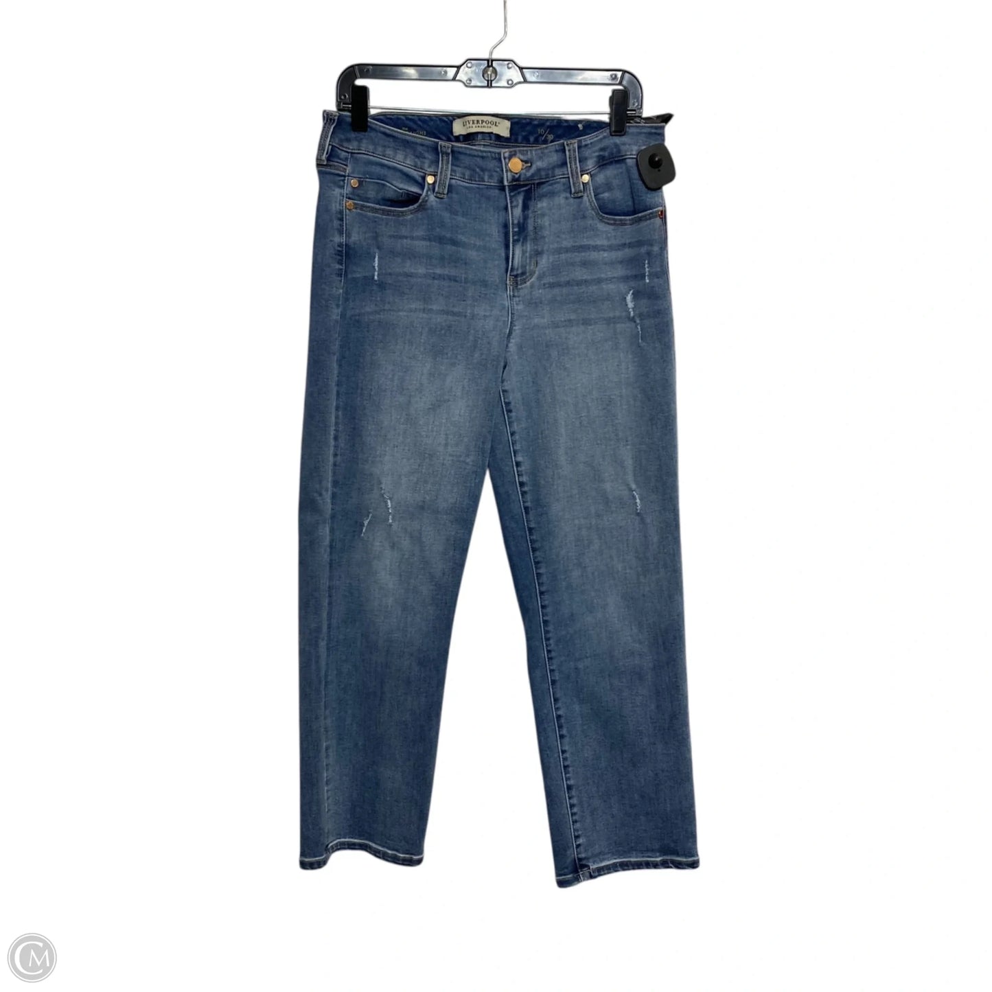 Jeans Straight By Liverpool In Blue Denim, Size: 10