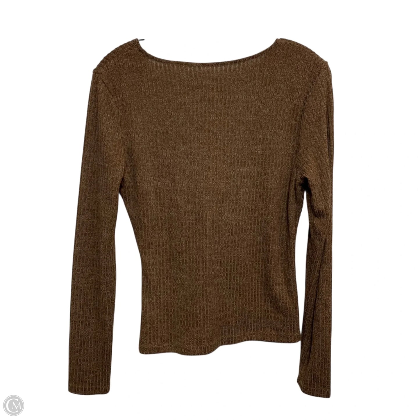 Top Long Sleeve By Shein In Brown, Size: M