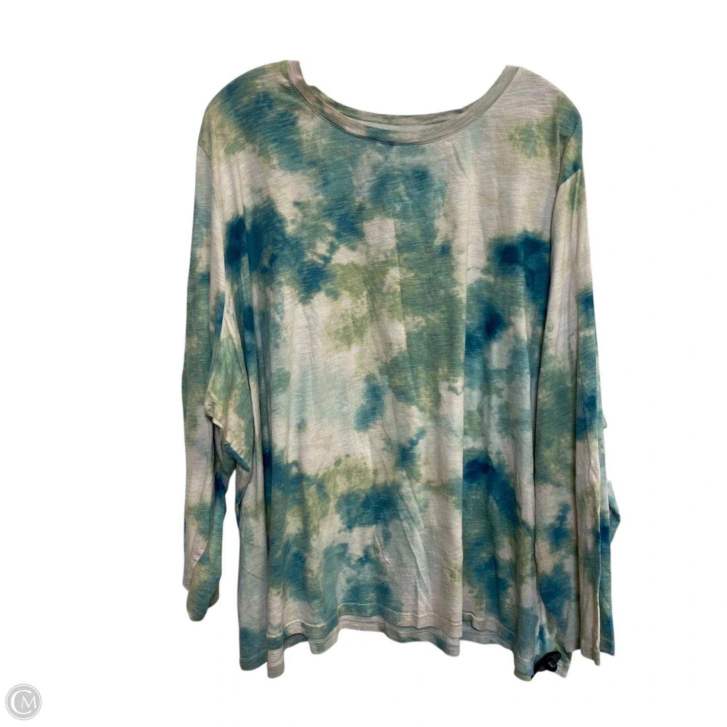 Top Long Sleeve By Sonoma In Cream & Green, Size: 5