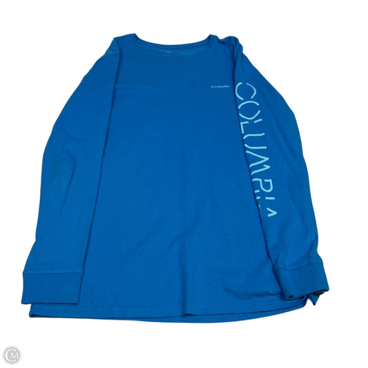 Athletic Top Long Sleeve Crewneck By Columbia In Blue, Size: M