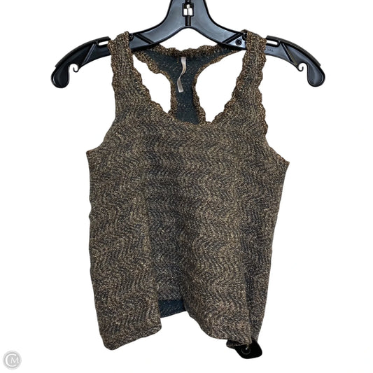 Top Sleeveless By Free People In Gold & Grey, Size: S