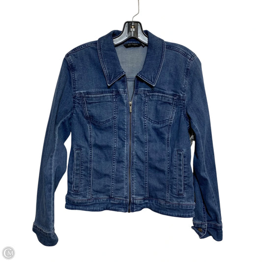 Jacket Denim By H For Halston In Blue Denim, Size: S