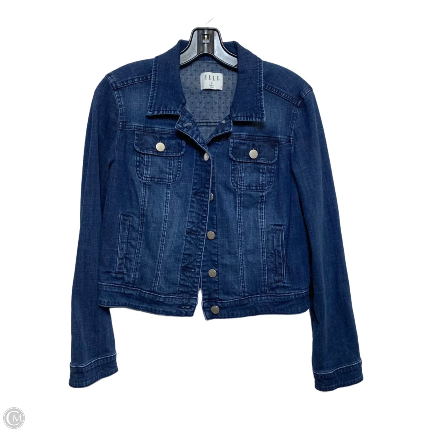 Jacket Denim By Elle In Blue Denim, Size: M