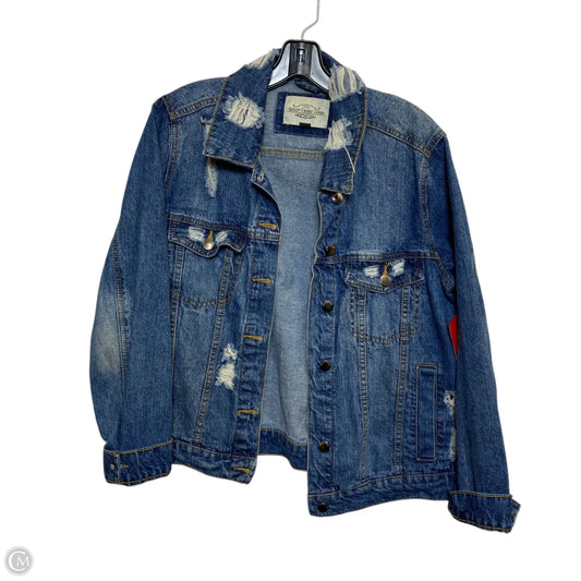 Jacket Denim By Ashley Vintage Charm In Blue Denim, Size: M