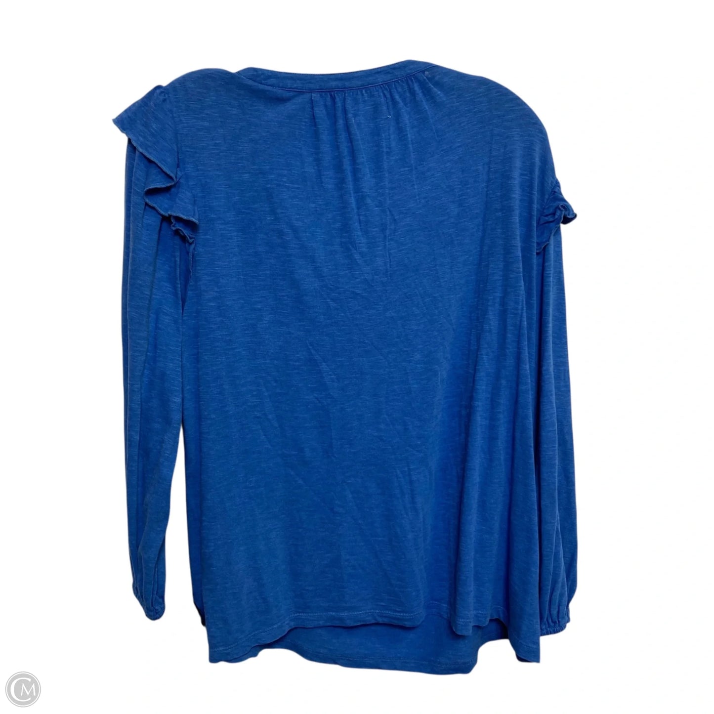 Top Long Sleeve By Wonderly In Blue, Size: L