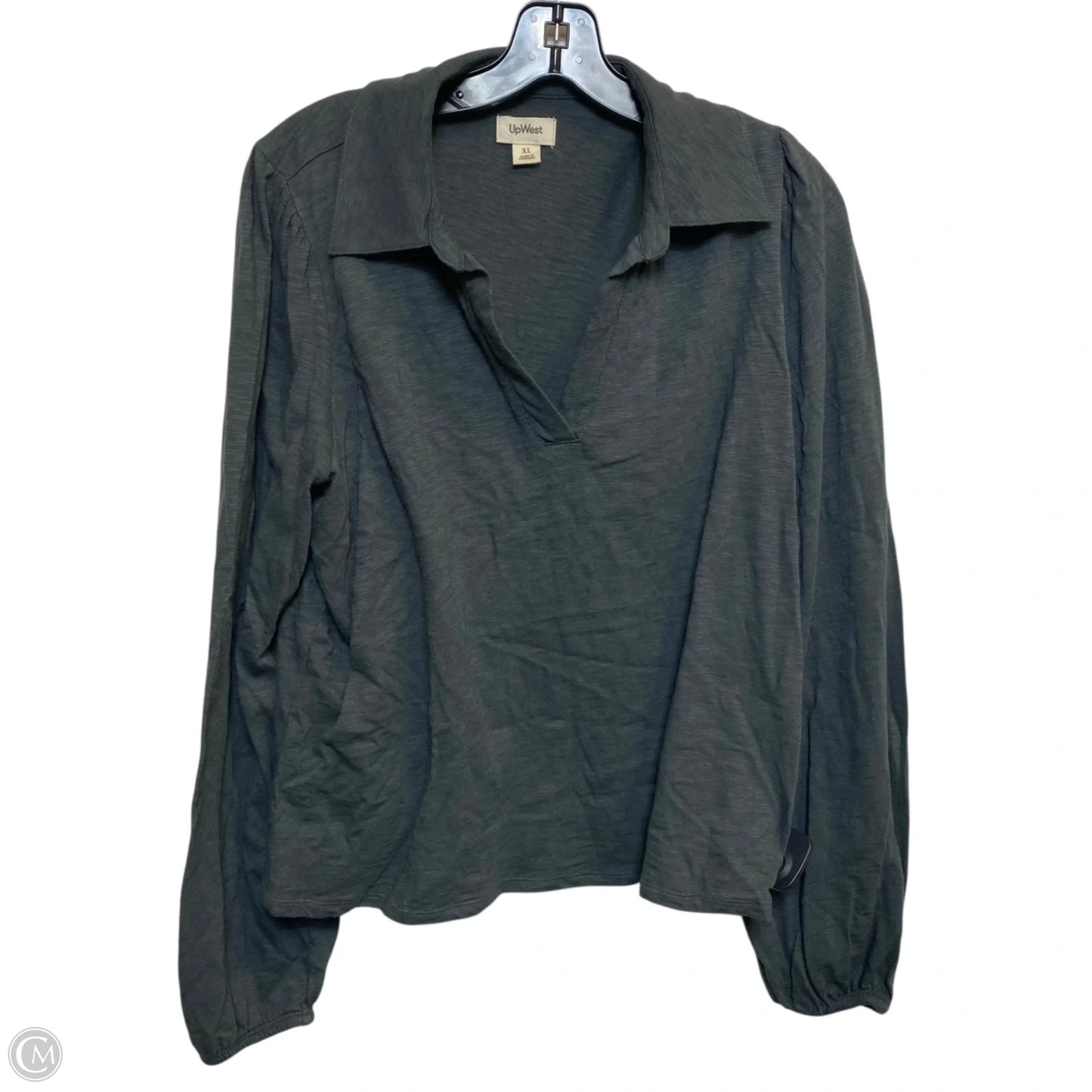 Top Long Sleeve By Upwest In Grey, Size: Xl