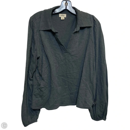 Top Long Sleeve By Upwest In Grey, Size: Xl