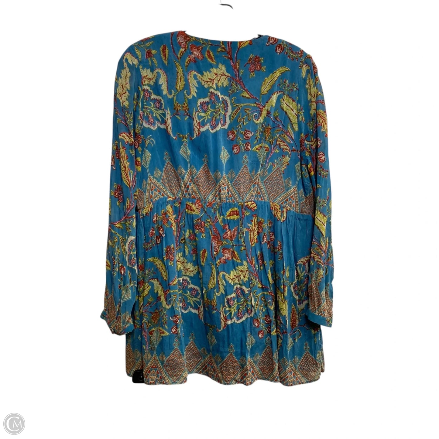 Top Long Sleeve By Soft Surroundings In Blue & Green, Size: M