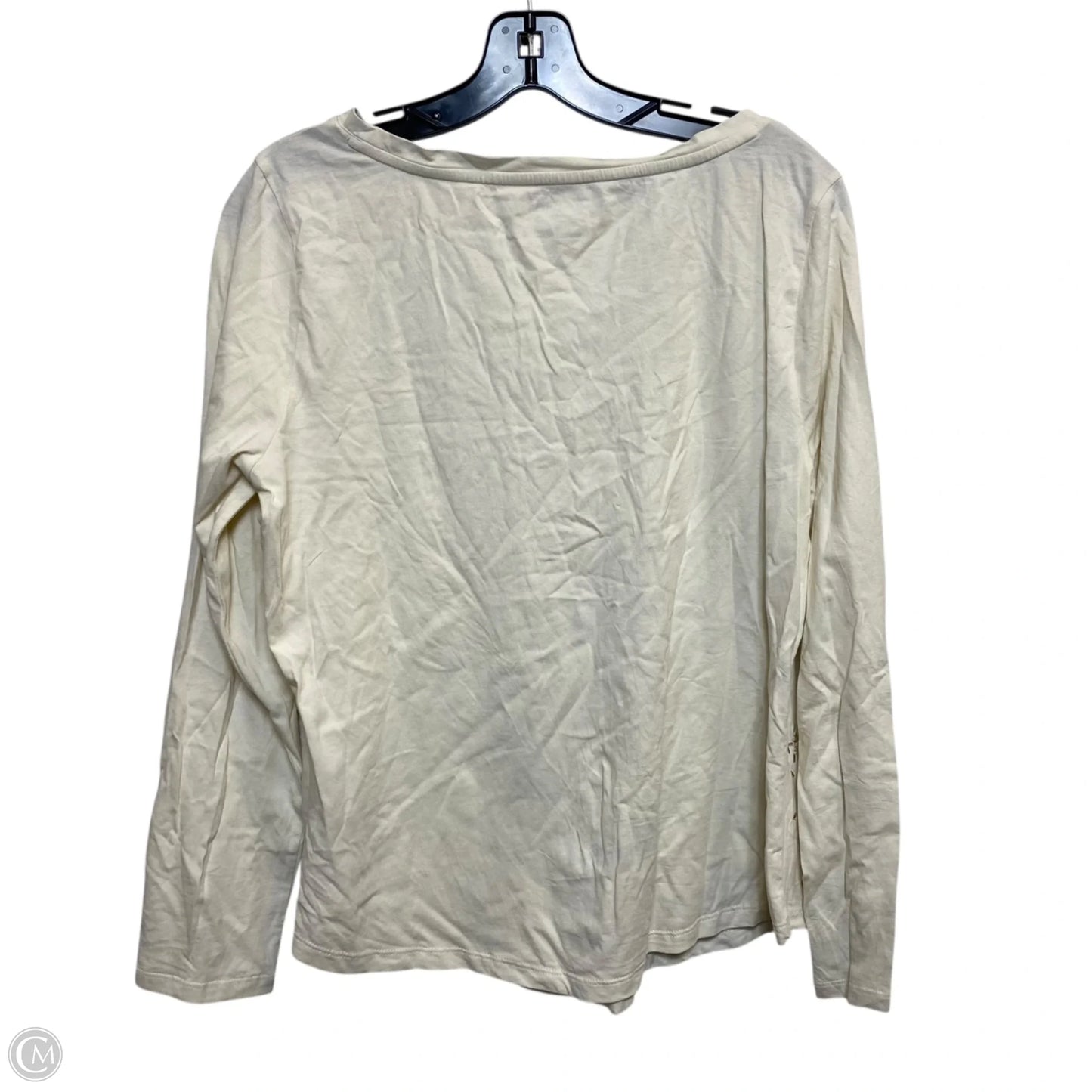 Top Long Sleeve By Talbots In Cream, Size: L