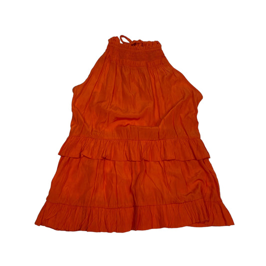 Orange Blouse Sleeveless Petal Roz, Size L