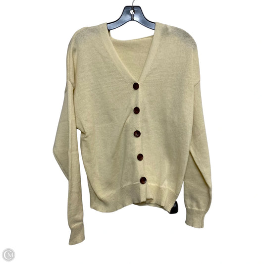 Sweater Cardigan By Cmf In Cream, Size: M