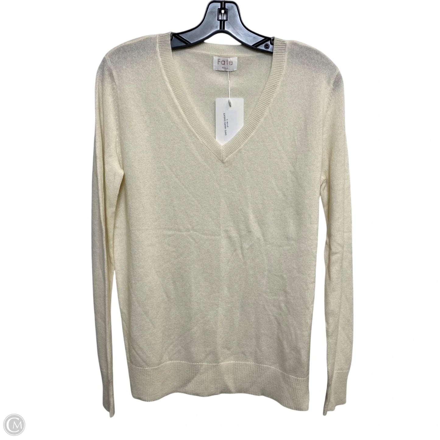 Top Long Sleeve By Fate In Cream, Size: S