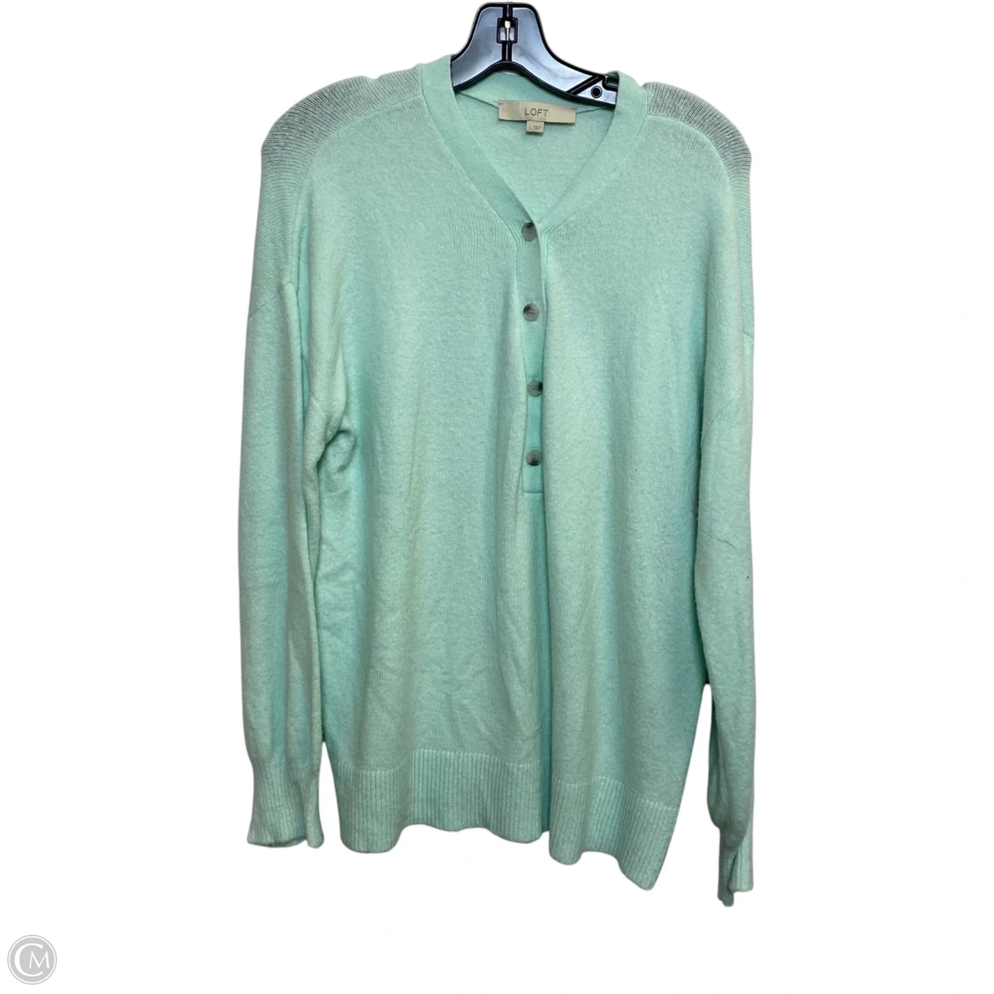 Top Long Sleeve By Loft In Green, Size: L