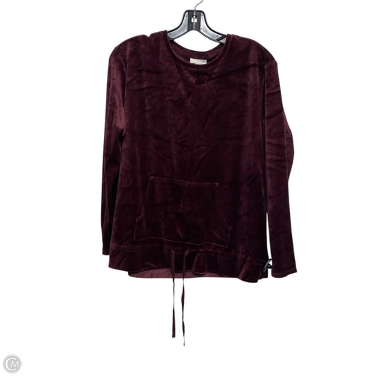 Top Long Sleeve By Pure Jill In Maroon, Size: S