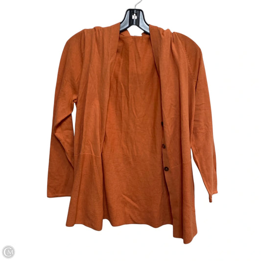 Cardigan By J. Jill In Orange, Size: Mp