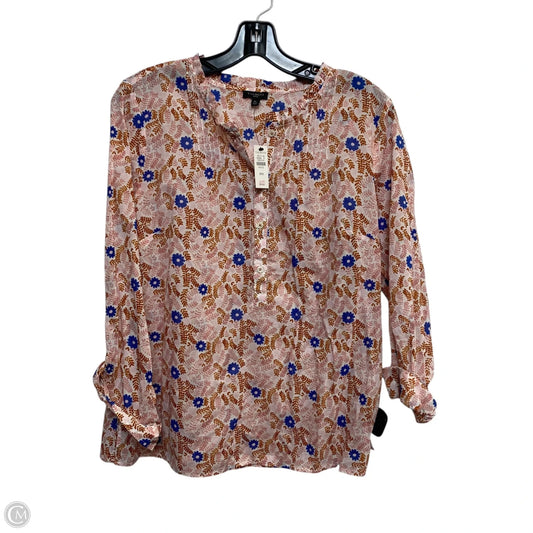 Top Long Sleeve By Talbots In Orange & Pink, Size: Mp
