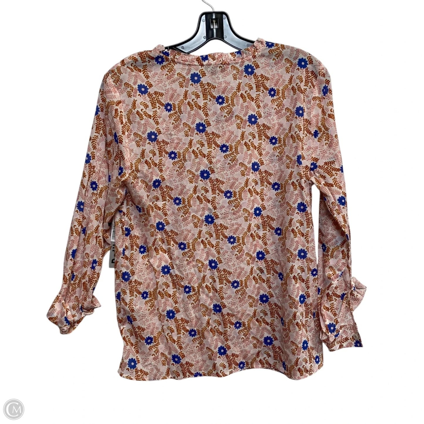 Top Long Sleeve By Talbots In Orange & Pink, Size: Mp