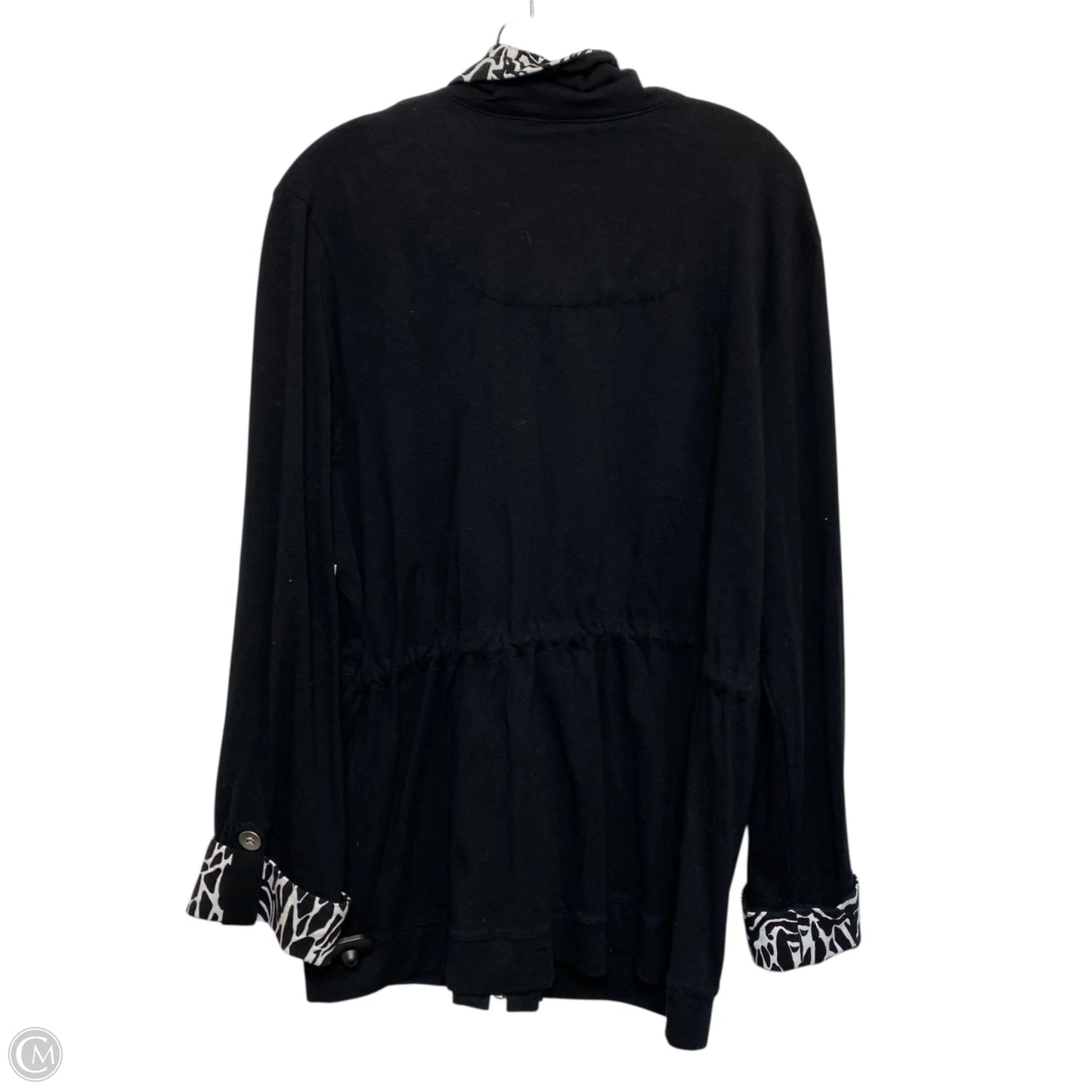 Jacket Other By Chicos In Black & White, Size: Xl