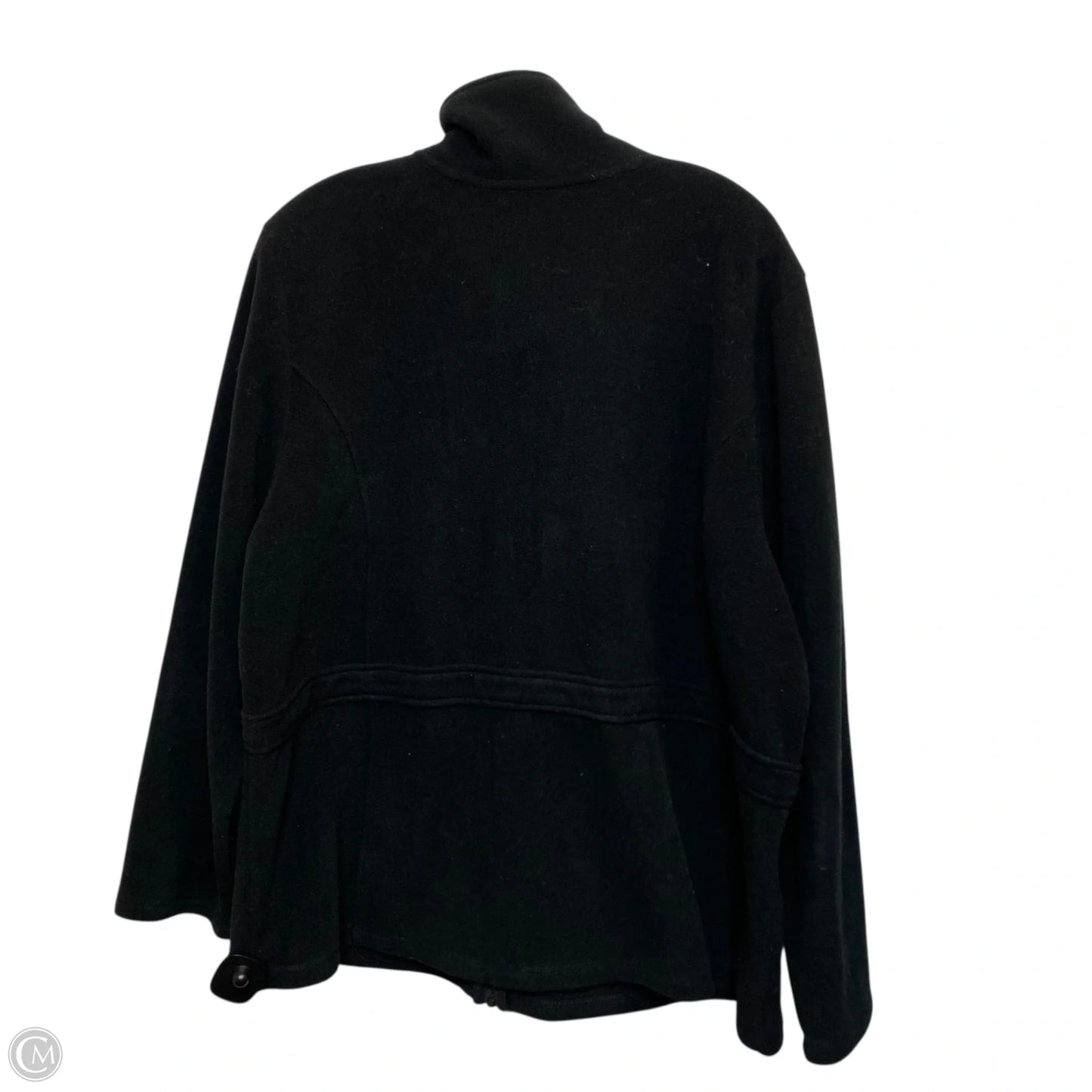 Jacket Fleece By Denim And Company In Black, Size: Xl