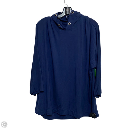 Top Long Sleeve By Zenergy By Chicos In Navy, Size: Xl